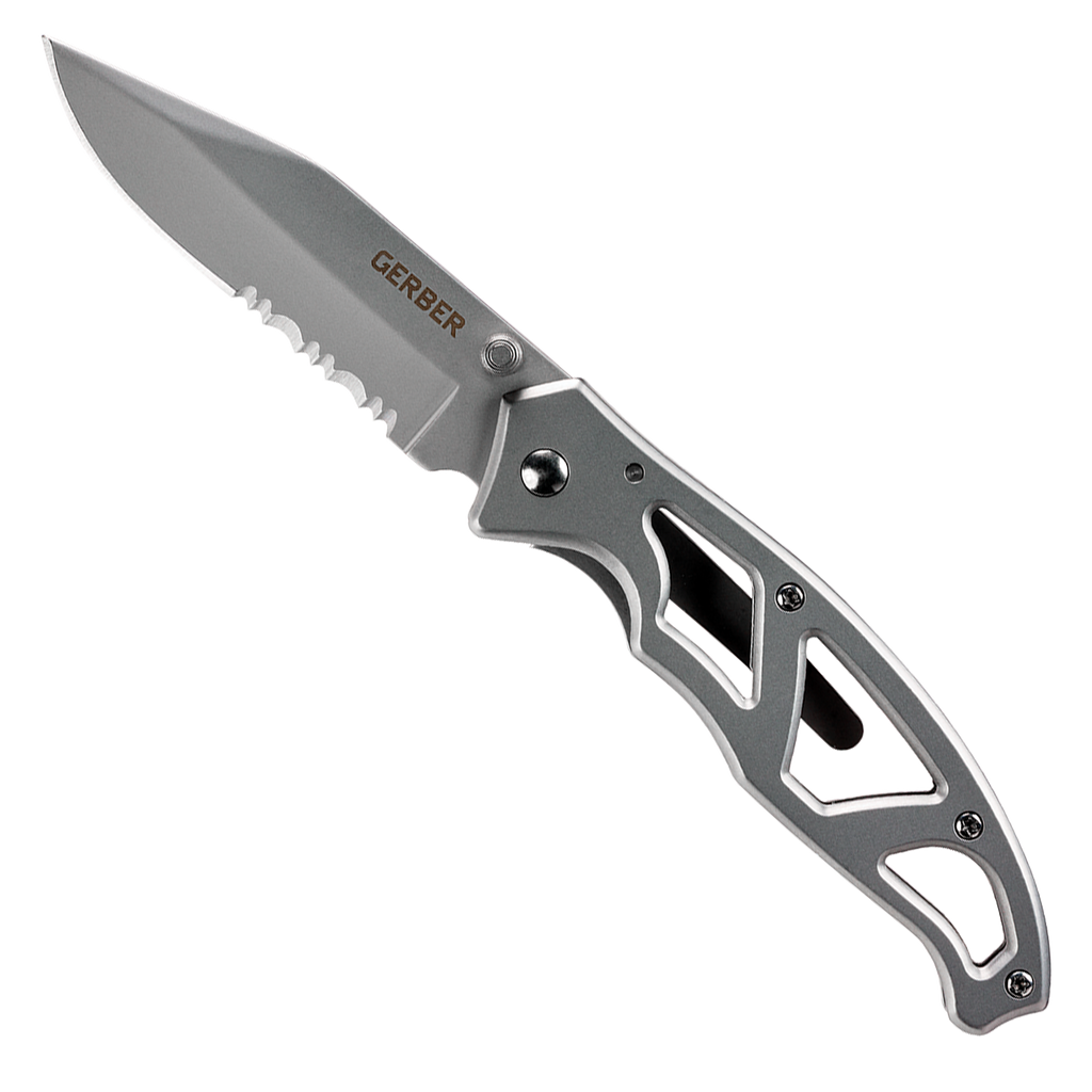 Navaja Plegable con Clip Gerber Paraframe I Acero Filo Dentado